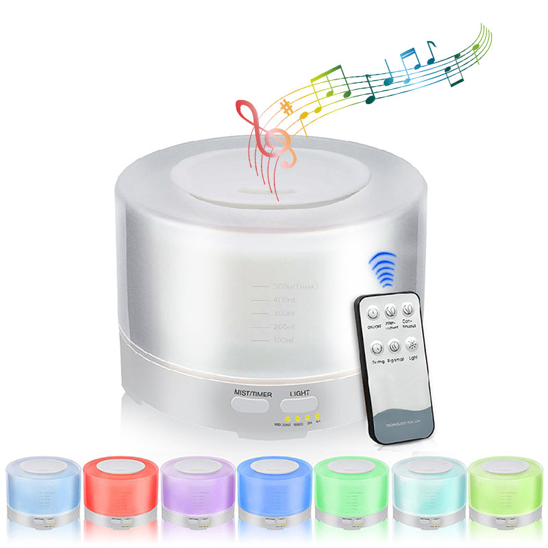 Color changing 2 in 1  Diffuser + Bluetooth Speaker with 4 fragrance oils
